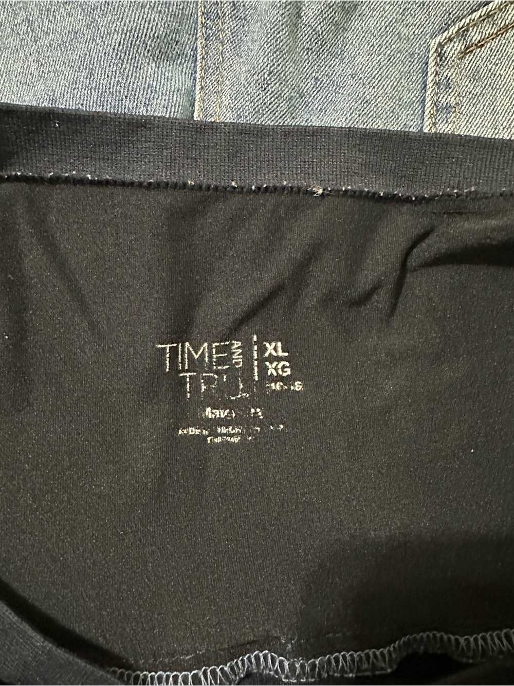 Maternity Denim Shorts with stretch Panel Time and Tru size XL EUC - Picture 3 of 3